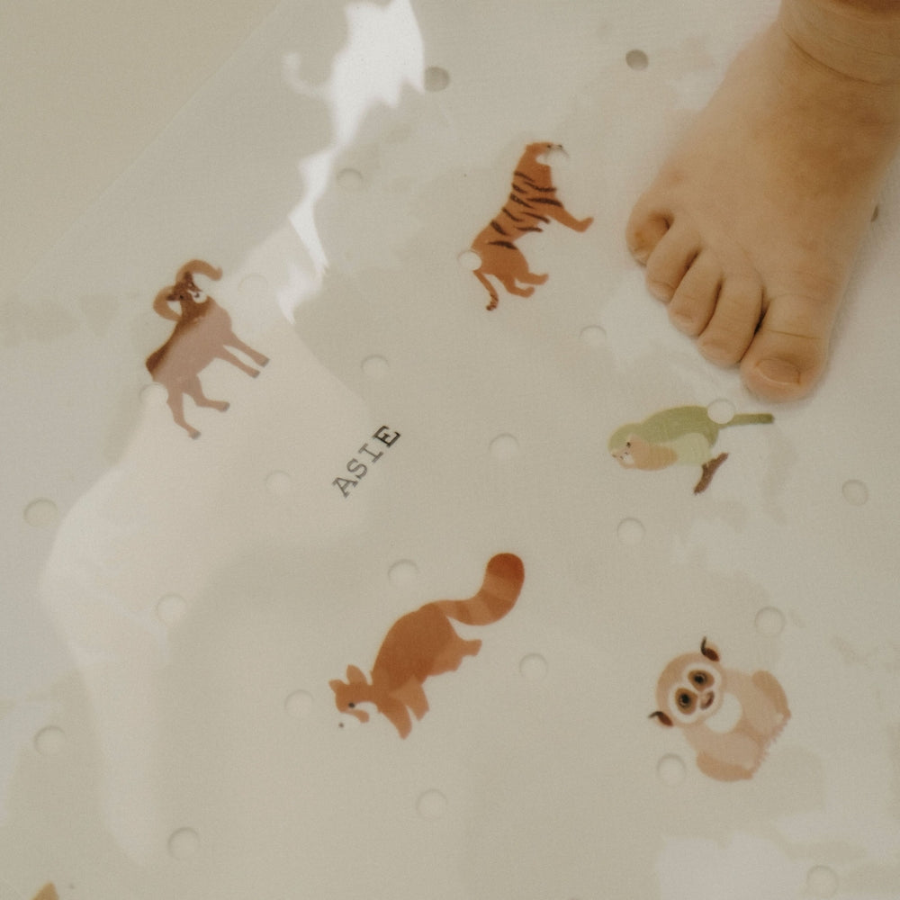 zoom animaux tapis de bain la carte